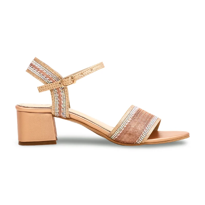 sandals for women with fashion-forward lookPeach Fancy Sandal FN5830