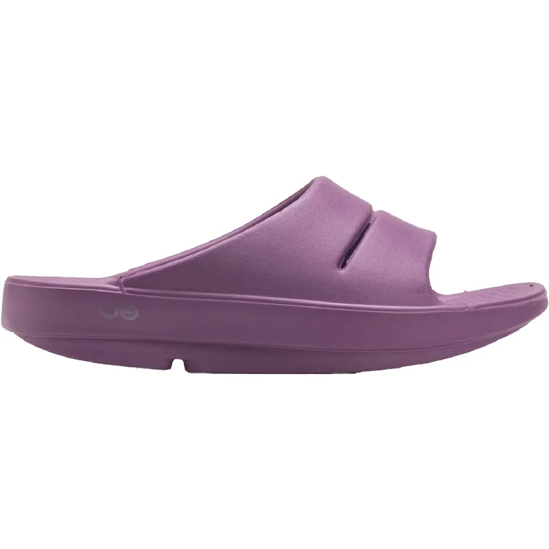 sandals for both formal and casual wearWomen's OOFOS OOahh Plum Synthetic