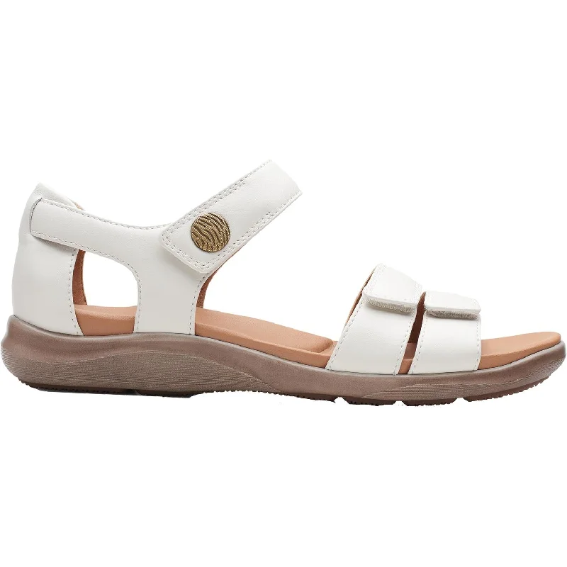 sandals with leather straps for elegant lookWomen's Clarks Kylyn Strap White Leather