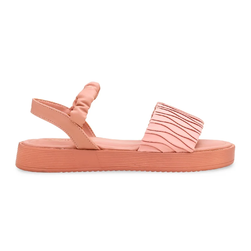 sandals with trendy buckle accents for stylish touchPink Formal Sandal PU0122