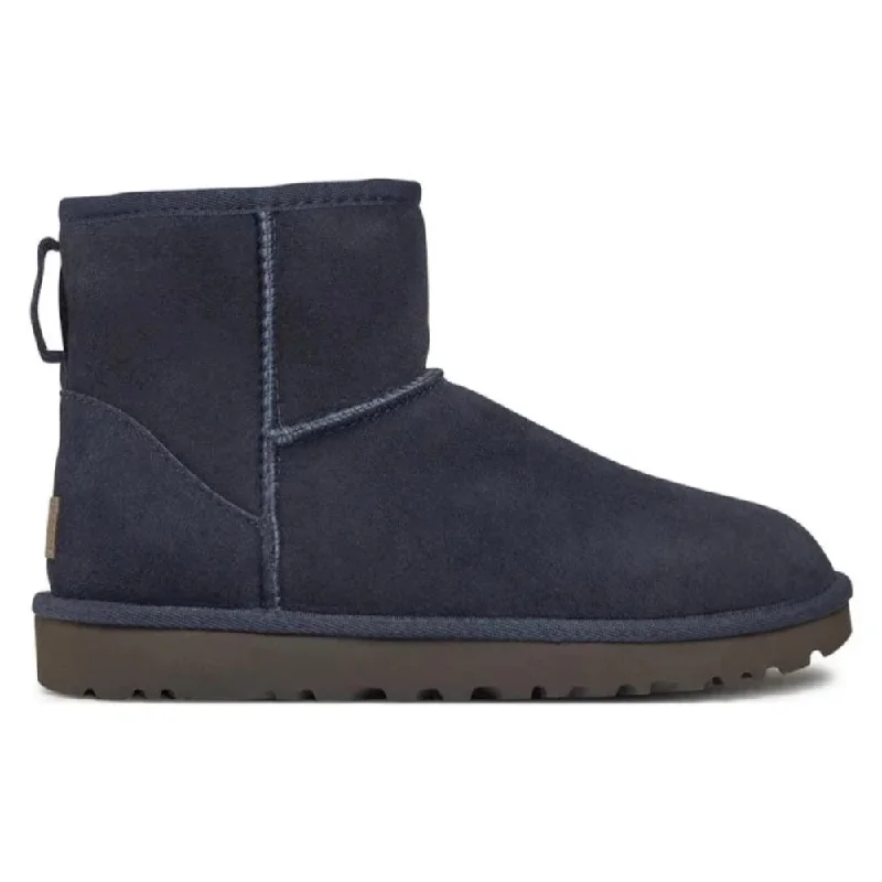 Waterproof boots for women with adjustable cuff-Ugg Women's Classic Mini II Suede Boot Eve Blue