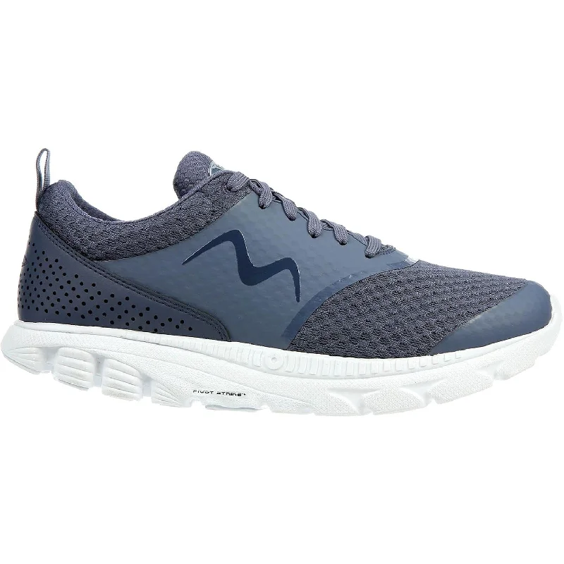 athletic shoes for men with breathable mesh tongue for ventilation-Athletic shoes with bright accentsMen's MBT Speed 17 Lace Up Running Shoe Navy Mesh