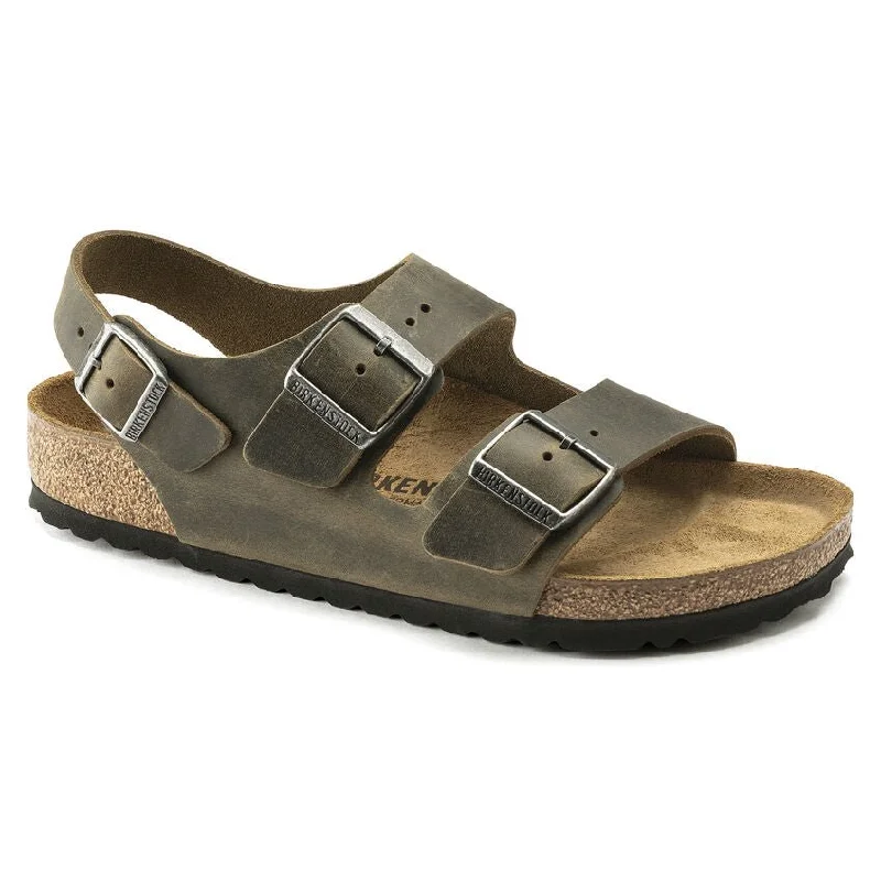 sandals for kids with easy slip-on designBirkenstock Milano BS Faded Khaki