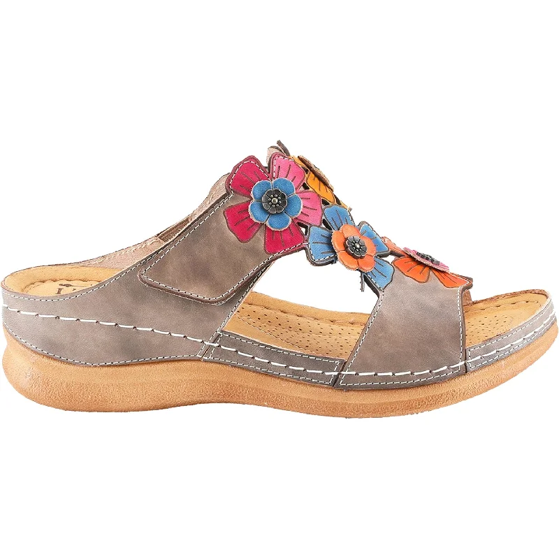 sandals for women with chic braided strapsWomen's L'Artiste by Spring Step Izna Grey Multi Leather