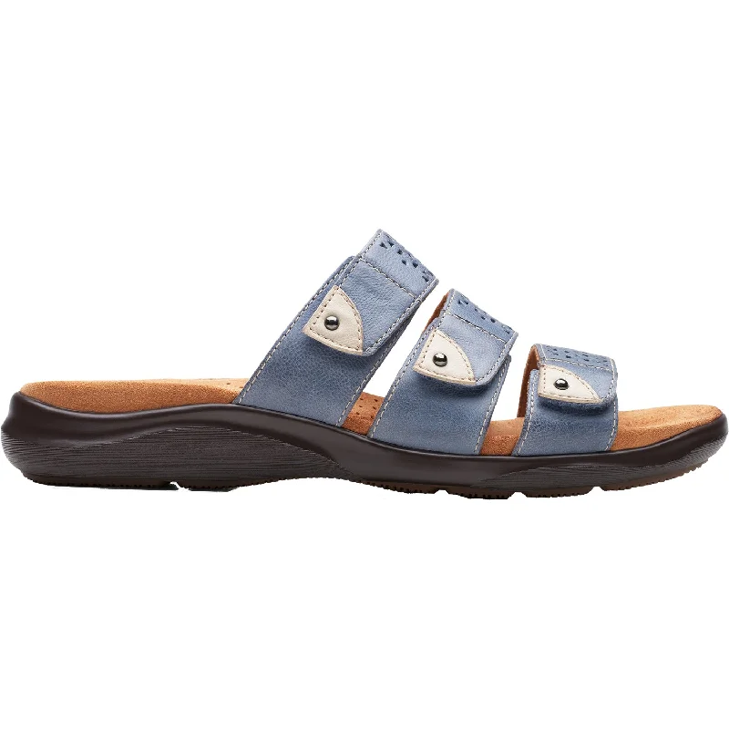 sandals for hot weather with breathable strapsWomen's Clarks Kitly Walk Denim Leather