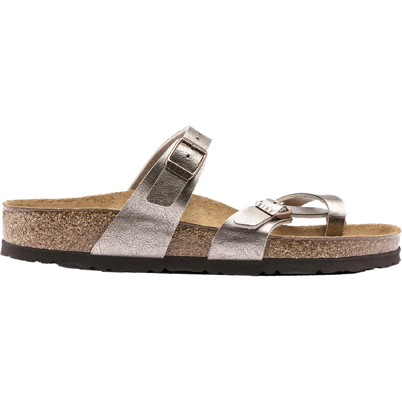 sandals with comfortable footbeds for all-day wearWomen's Birkenstock Mayari Graceful Taupe Birko-Flor