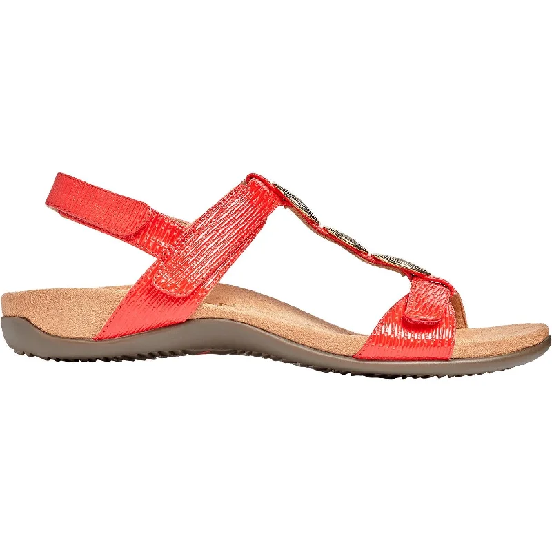 sandals with comfortable foot support for all-day wearWomen's Vionic Farra II Cherry Woven Synthetic