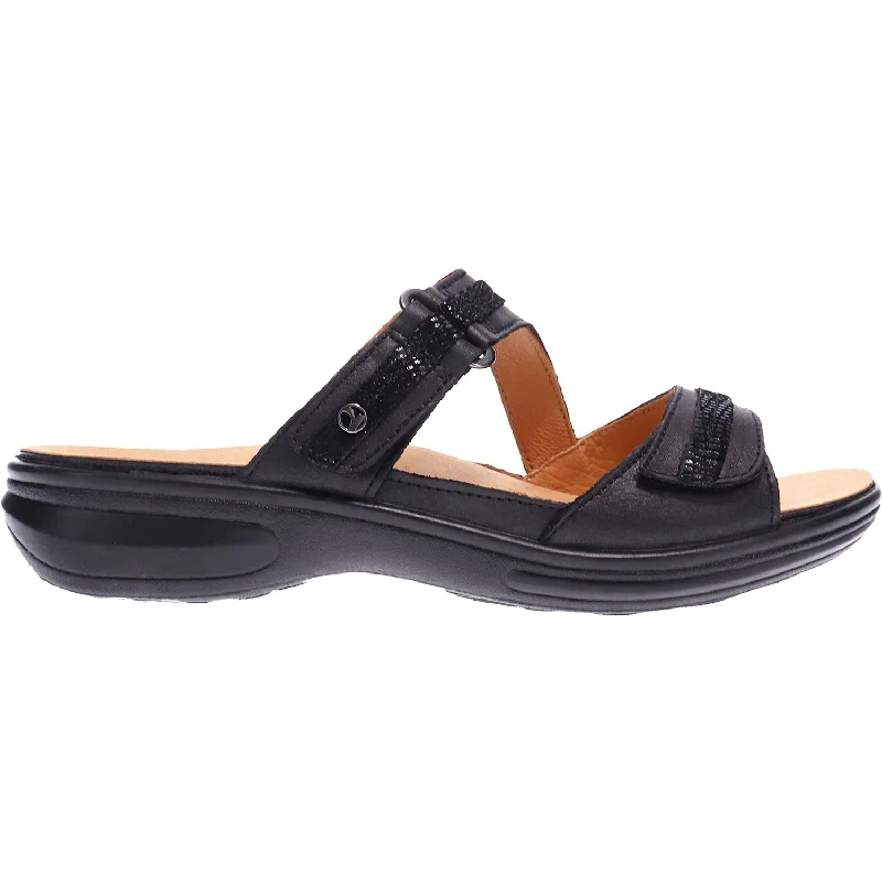 sandals with arch support for daily useWomen's Revere Rio Onyx/Black Lizard Leather