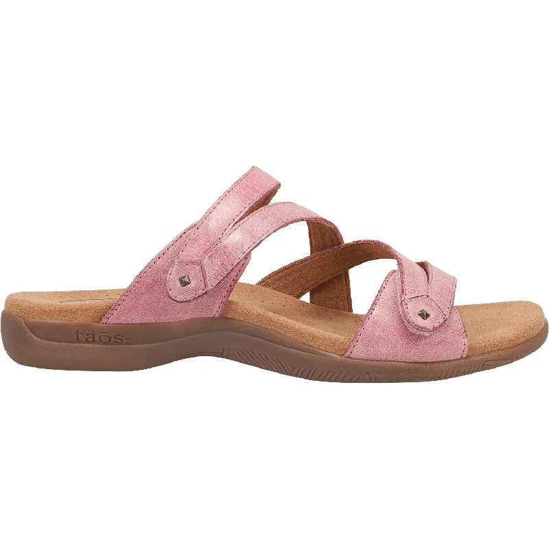 sandals with flexible, lightweight designWomen's Taos Double U Rustic Pink Leather