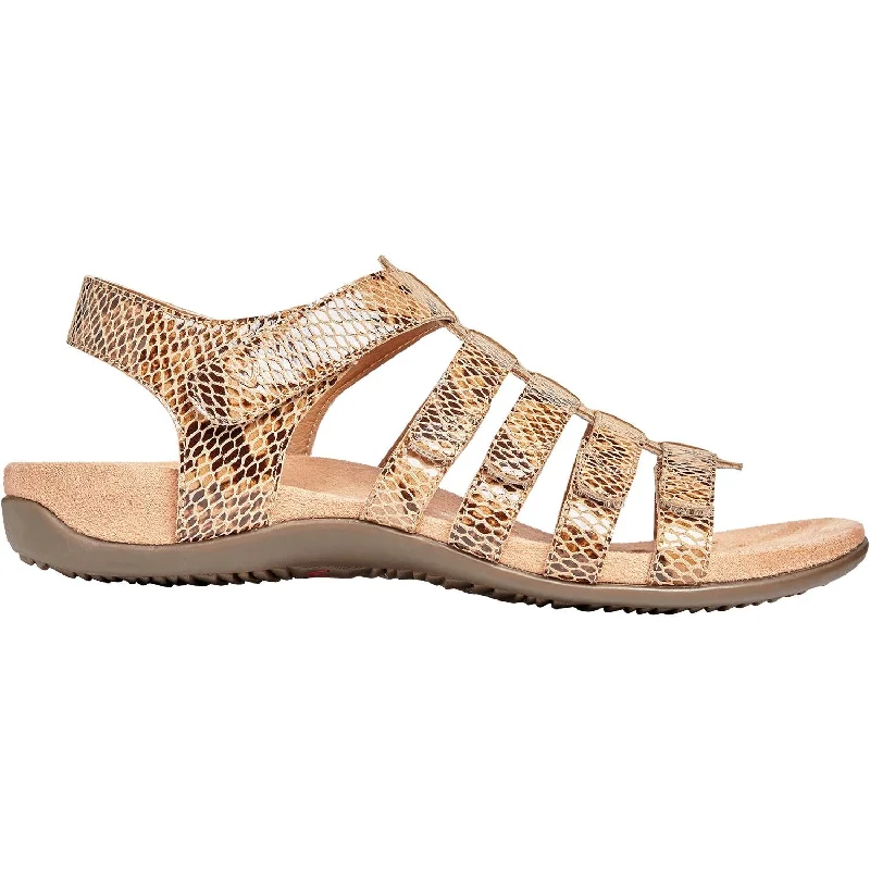 sandals with adjustable straps for perfect fitWomen's Vionic Harissa Snake Wheat Leather