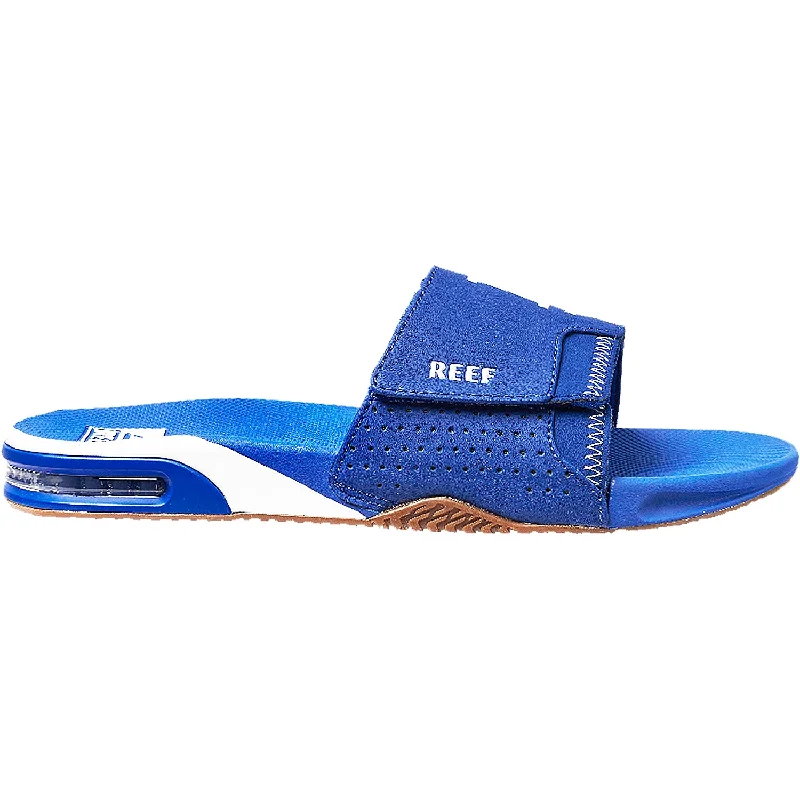 eco-friendly sandals for sustainable wearMen's Reef Fanning Slide X MLB Dodgers Blue Synthetic