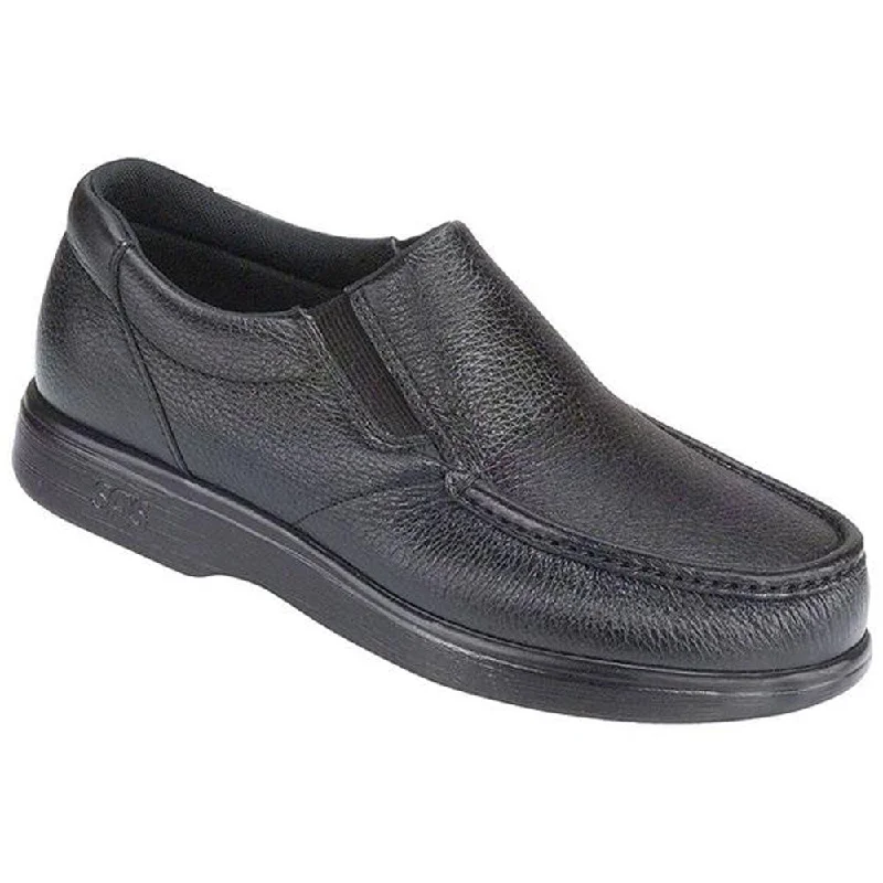 loafers with arch support for better comfortLoafers with Lace-Up StyleSAS Side Gore Loafer Black Leather (Men's)