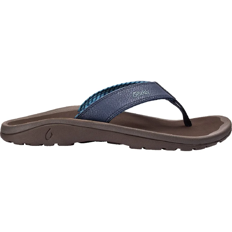 sandals with adjustable features for ultimate comfortMen's OluKai Ohana Blue Depth/Espresso Synthetic