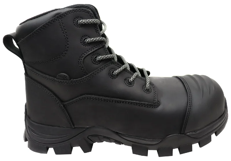 Durable boots for men with leather finish-Diadora Mens Craze Wide Composite Toe 4E Extra Wide Safety Work Boots