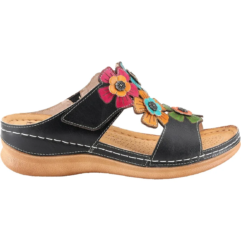 sandals with slip-on style for quick and easy wearWomen's L'Artiste by Spring Step Izna Black Multi Leather