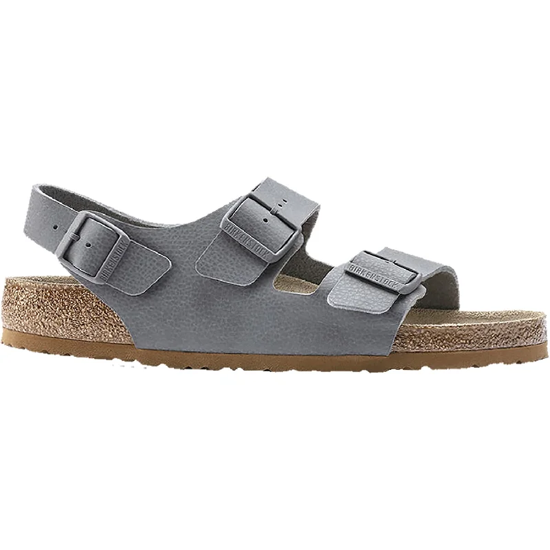 sandals with chic detailing for sophisticated lookMen's Birkenstock Milano Soft Footbed Desert Soil Grey Birko-Flor