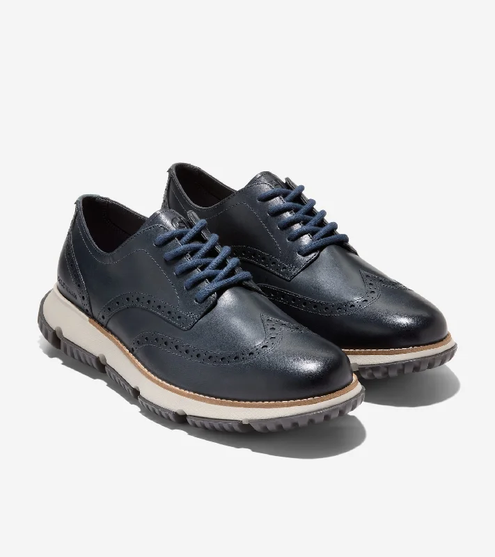 Oxford shoes for men's professional wear -Oxfords Teacher StyleCole Haan 4.ZEROGRAND Wingtip Winter Oxfords