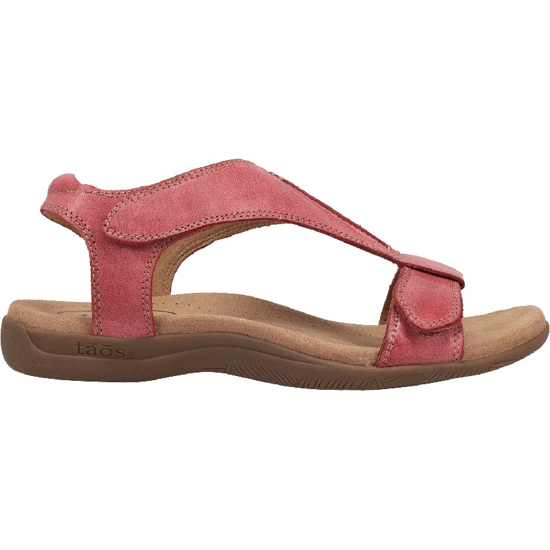 sandals with ankle support for added stabilityWomen's Taos The Show Warm Red Leather