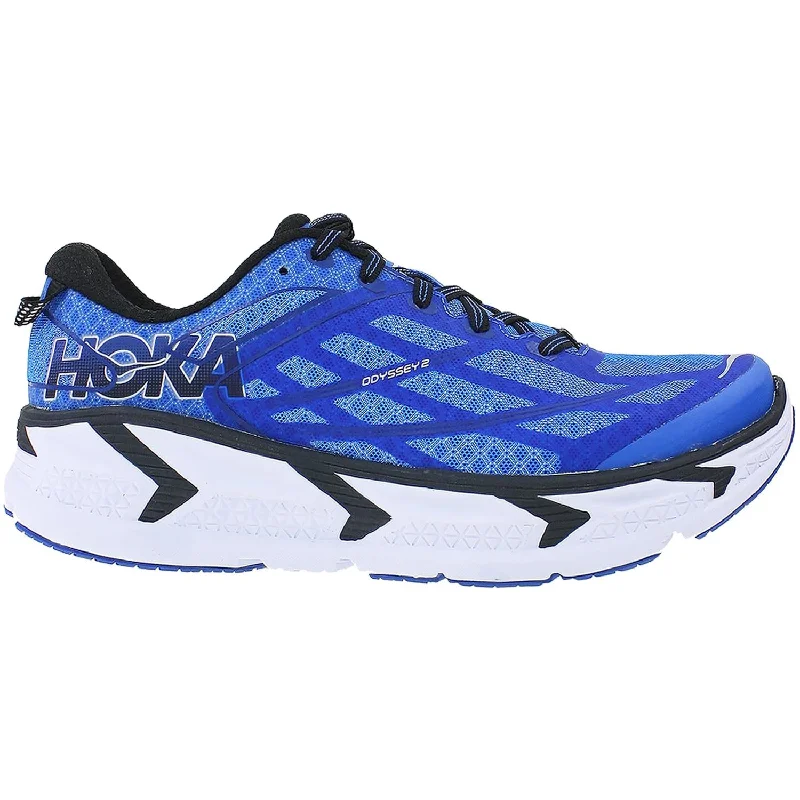 athletic shoes for women with rubberized outsole for traction-Athletic shoes for endurance trainingMen's Hoka One One Odyssey 2 Directoire Blue/White Mesh