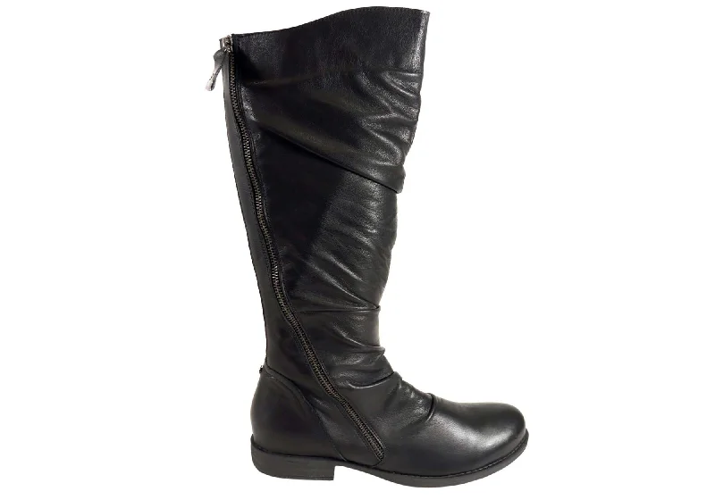 Trendy boots for men with rugged leather finish-Cabello Comfort Piraz Womens European Comfort Leather Knee High Boots