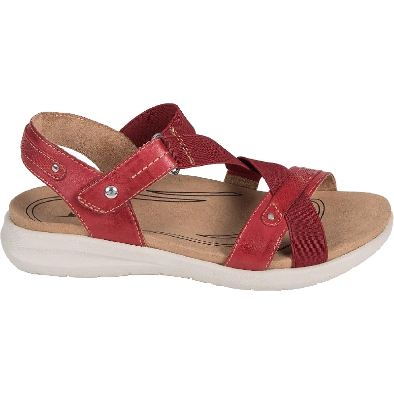 sandals for casual beach days with stylish designWomen's Earth Bali Bright Red Leather