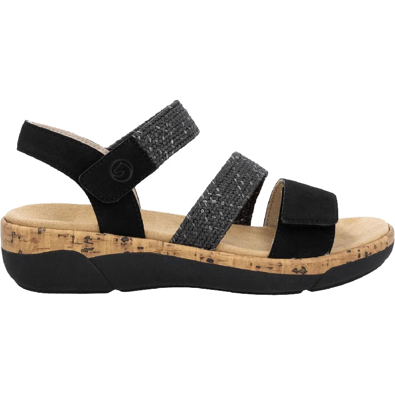 sandals with closed heels for added supportWomen's Remonte R6861-02 Black Woven Stretch