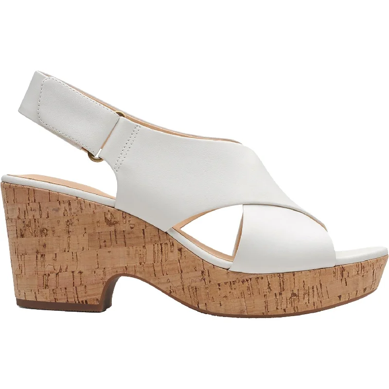 sandals with high-quality material for comfortWomen's Clarks Maritsa Lara White Leather