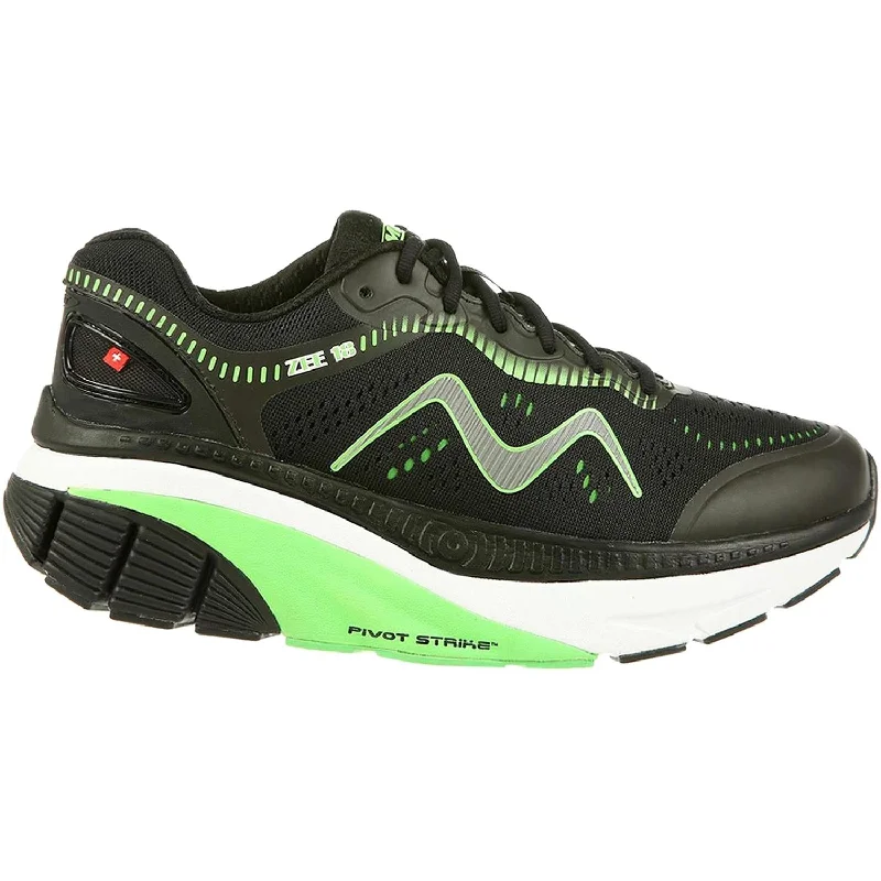 athletic shoes for women with padded arch for extra cushioning-Athletic shoes for everyday trainingMen's MBT Zee 18 Black/Green Mesh