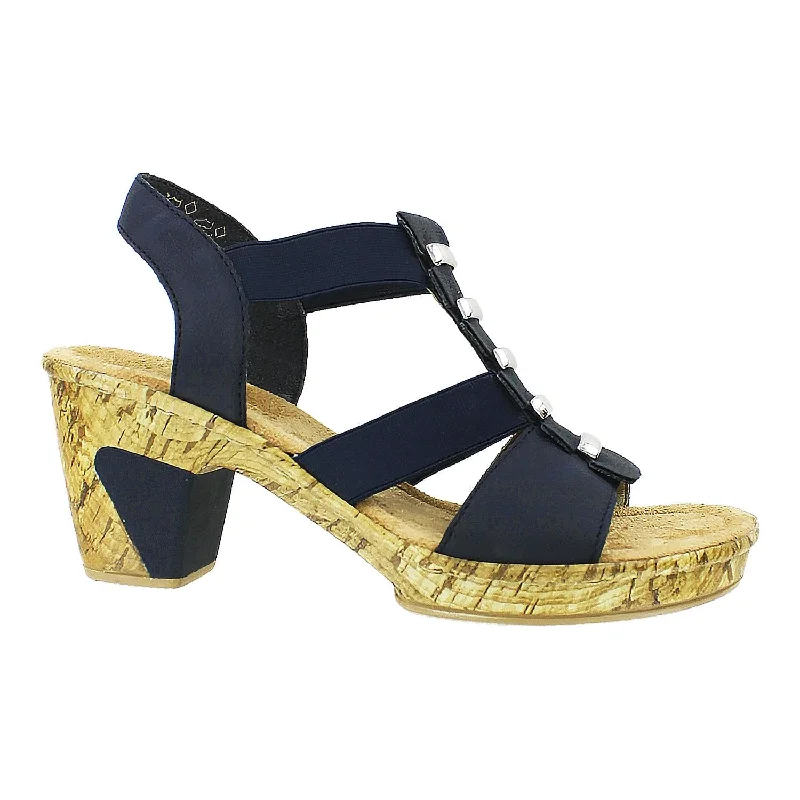 sandals with breathable straps for comfortWomen's Rieker 69792-14 Roberta 92 Pacific Synthetic