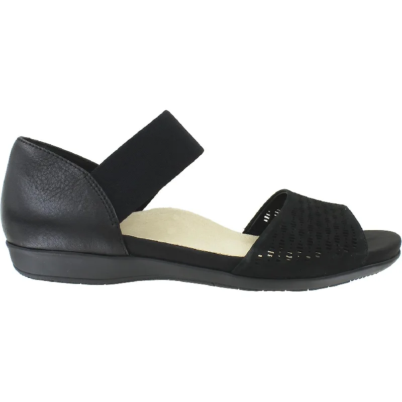 sandals for all-day comfort with cushioned footbedWomen's Earth Amora Black Nubuck