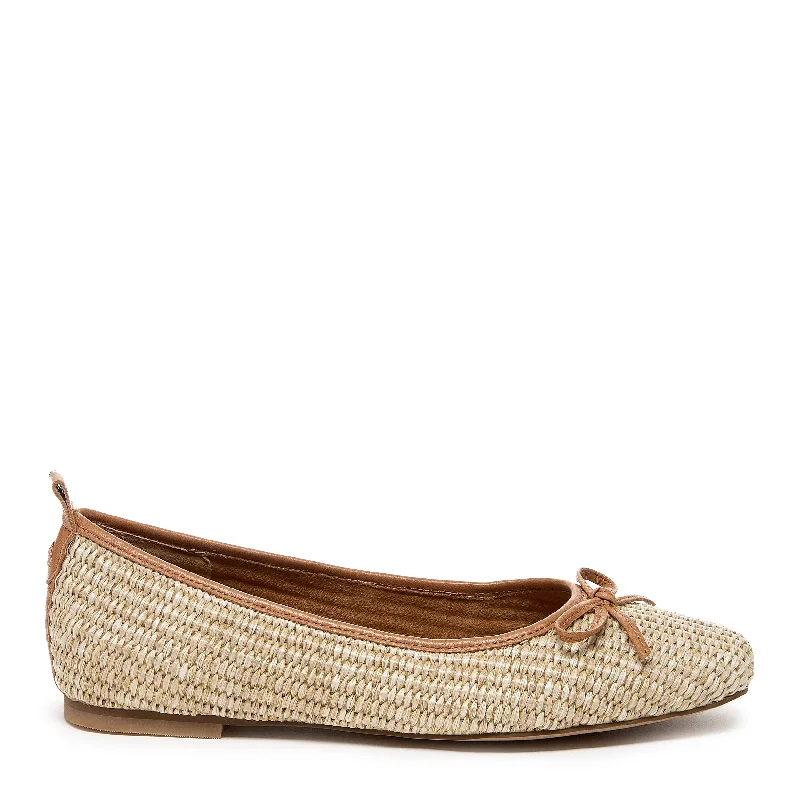 Flats for women with fun, colorful designs-Flats with designer fit-Frankie Mini Raffia Ballet Flats