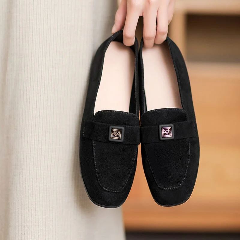 loafers with stylish lining for added detailLoafers with Energy FitWomen Retro Minimalist Leather Flat Casual Loafers