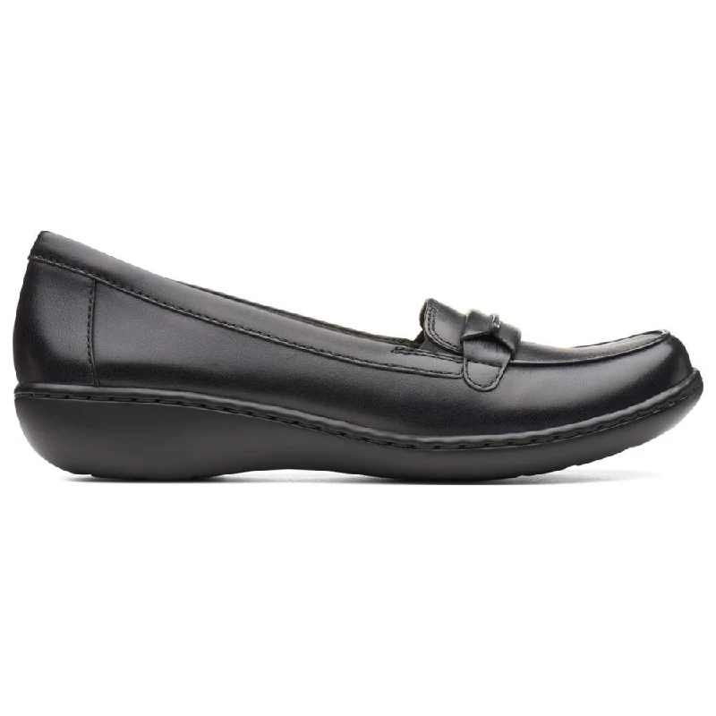 loafers with stylish gold accents for extra classLoafers for Sleek LooksClarks Ashland Lily Black Leather Loafers (Women's)