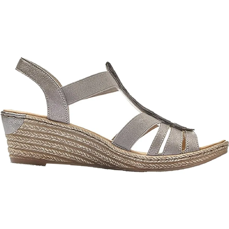 sandals with breathable straps for extended wearWomen's Rieker 62436-40 Fanni 36 Grey Synthetic